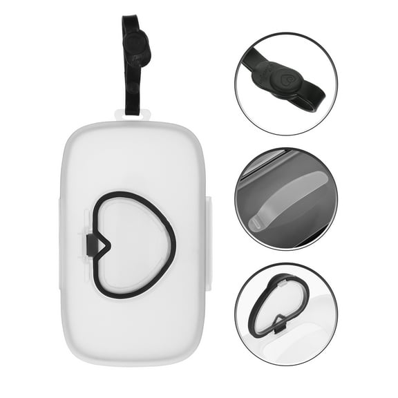IBASETOY Portable Wet Wipes Dispenser with Heart Lid for Kitchen Reusable Plastic Wipe Holder with Moisture Seal