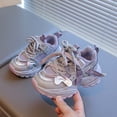 thumbnail image 2 of Toddler Boys Kids Running Shoes Winter Warm Platform Slip On Sneakers Comfortable Fleece Lined Lace Up Casual Shoes Purple Size 13.5 Little Child, 2 of 7