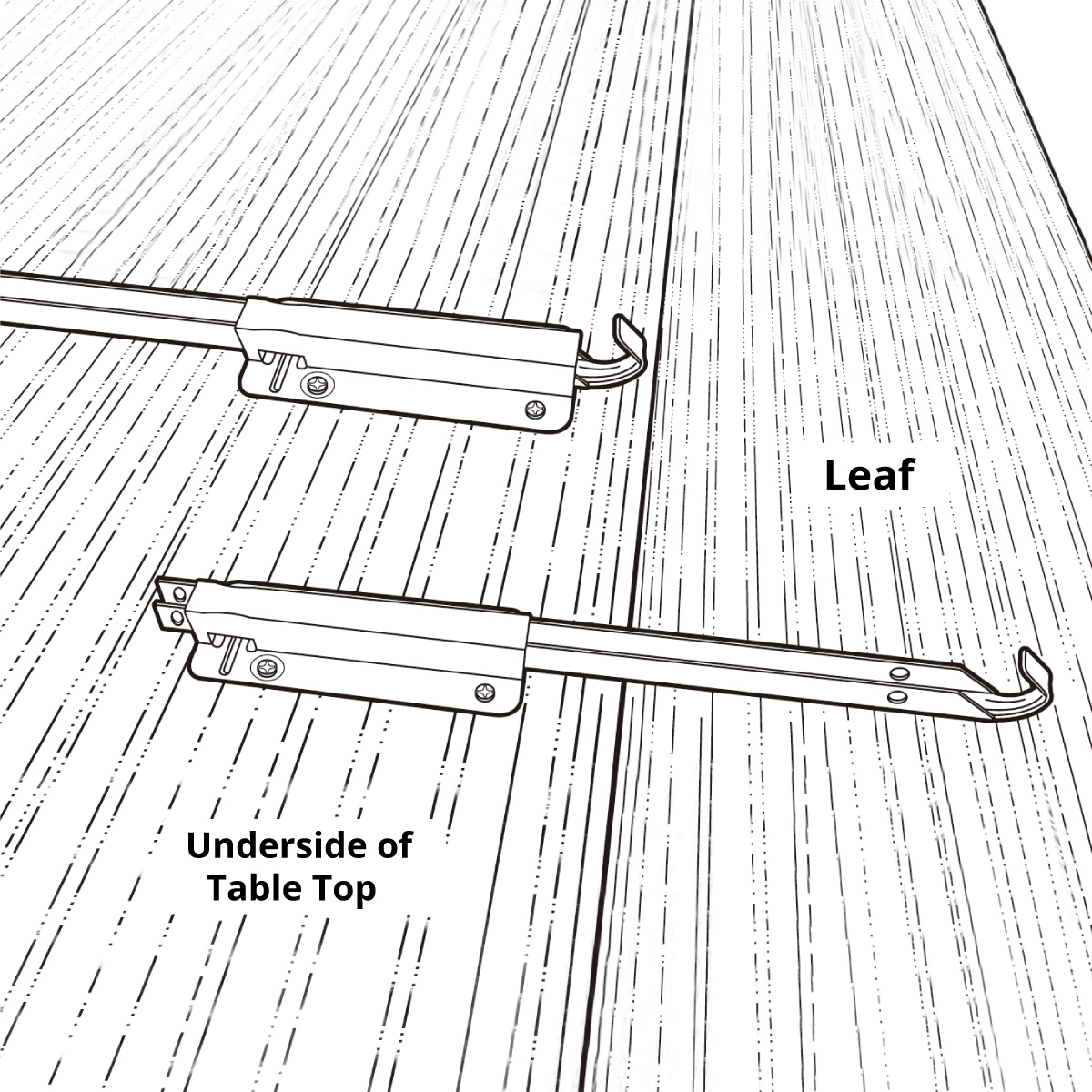 POWERTEC 2PK Drop Leaf Table Supports, Silver Metal Table Bracket Support, Strong & Stable Drop Leaf Support, Holds 50lbs Each - Premium Steel, Burr Free Profile & Zinc Coated Finish (71426)