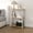 Beech & White, variant on HOMLUX 3-Tier 29.6" Corner Shelf, Open Shelves for Display and Storage, Perfect for Living Room and Office Organization, Amber Pine & Black