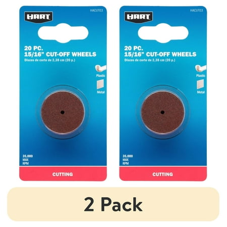 (2 pack) HART 20-Piece Cut-off Wheels Rotary Accessory for Metal and Plastic