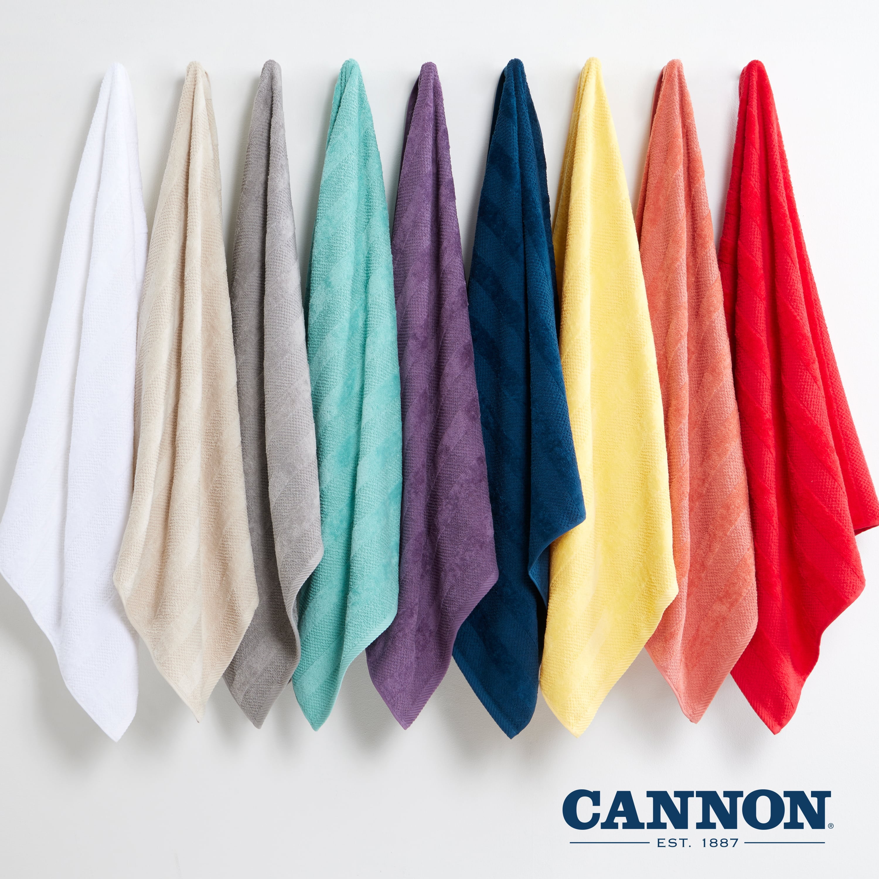 Cannon 6pk Quick Dry Bath Towel Set White - Cannon