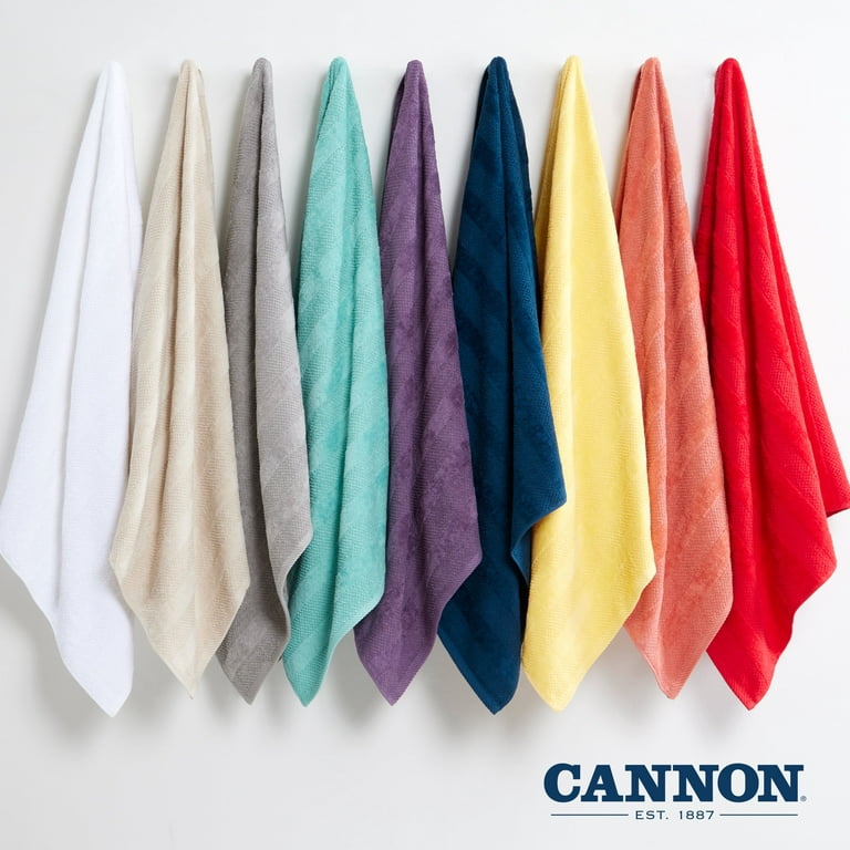 Cannon Shear Bliss Quick Dry 100% Cotton Hand Towels for Adults (2 Pack, Sorbet)