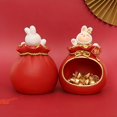 thumbnail image 3 of Chinese New Year Creative Gift, Cartoon Rabbit Red Festive Desktop Decoration, Resin, 3 of 3
