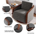 thumbnail image 2 of UIXE Swivel Barrel Chair, Chenille Accent Chairs Upholstered Club Armchair for Living Room, Contemporary Arm Chair Bedroom Reading Seat Nook Single Sofa with Back Pillow - Dark Gray, 2 of 6