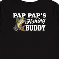 thumbnail image 4 of Inktastic Pap Pap's Fishing Buddy with White Text Boys Long Sleeve Toddler T-Shirt, 4 of 5