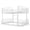 White + Metal + Queen, variant on YINGYUE Black Queen over Queen Metal Bunk Bed, Reinforced Round Pipe Frame with Ladder & Full Guardrails, No Box Spring Needed, 550 Lbs Capacity