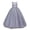 Gray, variant on Girls Sleeveless Lace Bodice Tulle Floor Length Gown with Satin Waistband and Bow for Special Occasions Parties Weddings Pageants