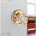 thumbnail image 3 of Dynasty Hardware Classic Rosette, Crystal Style Door Knob, Privacy - Bed / Bath Function, Polished Brass, 3 of 5