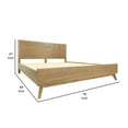 thumbnail image 5 of Benjara Cid Allie King Platform Bed, Panel Headboard, Walnut Brown Acacia Wood, 5 of 6