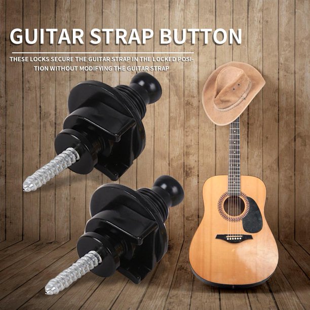 2 botones de bloqueo para correa de guitarra instrumentos musicales antideslizantes candados para cinturón alfileres para clavos Barbie Nuevos Originales