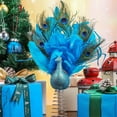 Inevnen Christmas Tree Topper Elegant Realistic Peacock Tree Top