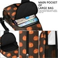 thumbnail image 4 of Sling Backpack,Brown Halloween Pumpkin Faces Crossbody Bag with Water Bottle Holder,Waterproof Sling Bag for Men/Women with Chest Phone Holder for Hiking,Travel, 4 of 5