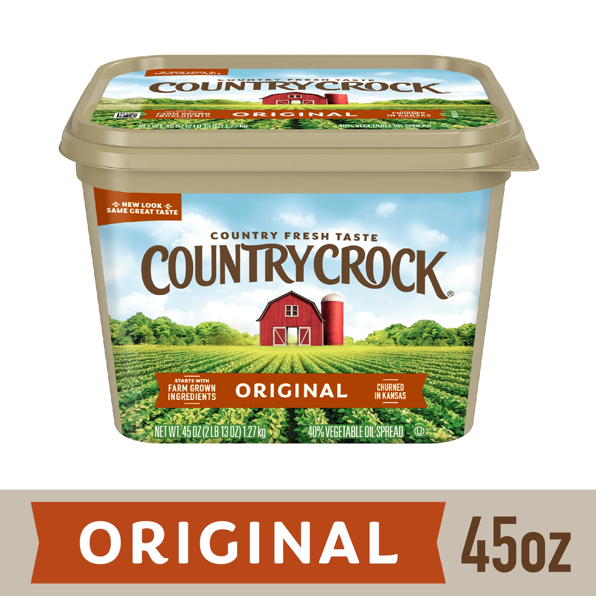Country Crock Original Vegetable Oil Spread Tub, 45 oz
