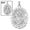 White Gold, variant on Picturesongold.Com Scapular Religious Necklace Pendants Adult Scallopped Oval 14K Yellow Gold -3/4x1