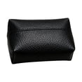 thumbnail image 2 of Funda rectangular para caja de pañuelos, funda decorativa de piel sintética. Negro, 2 of 8