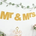thumbnail image 6 of BalsaCircle 3 feet Gold Glittered Mr & Mrs Paper Hanging Wedding Garland Party Events Decorations Supplies, 6 of 8