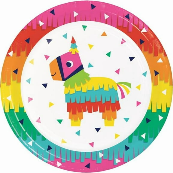 Creative Converting 339783 Fiesta Fun Paper Plates, 8 Count