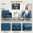 thumbnail image 4 of HOMCOM Ensemble de 2 Fauteuils d'Appoint, Fauteuils avec Grand Siège Lounge, Pattes en Acier, 4 of 10