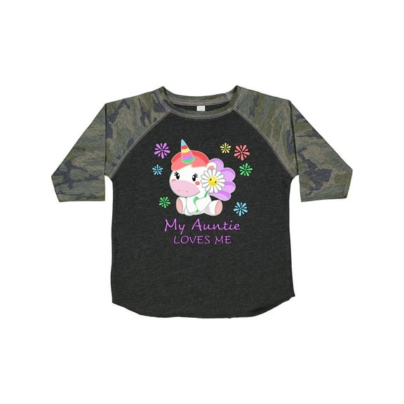 Inktastic My Auntie Loves Me Cute Unicorn Boys or Girls Toddler T-Shirt