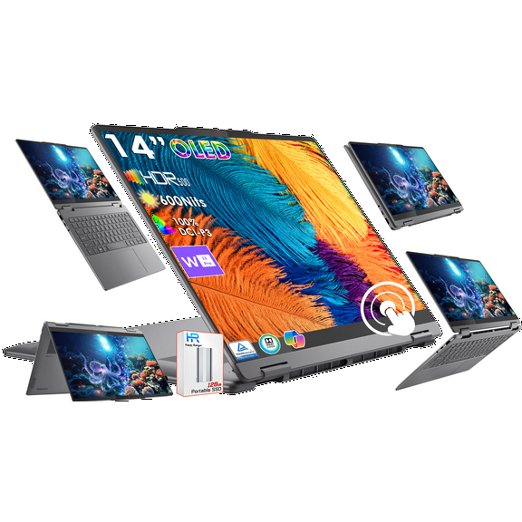 Lenovo Yoga 7i 2-in-1 Copilot PC, 14" 600Nits OLED Touch (1920x1200), Ultra 5 226V (Beats Ultra 5 125U), 15H Battery, Backlit KB, Thunderbolt, Privacy cam, FP, Wi-Fi 7, Win 11 Pro, W/128G PSD
