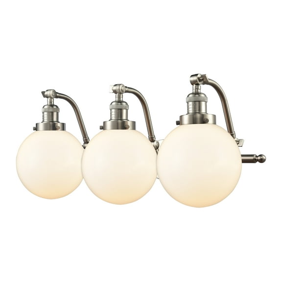 Innovations Lighting 515-3W-8 Beacon Beacon 3 Light 28" Wide Bathroom Vanity Light - White