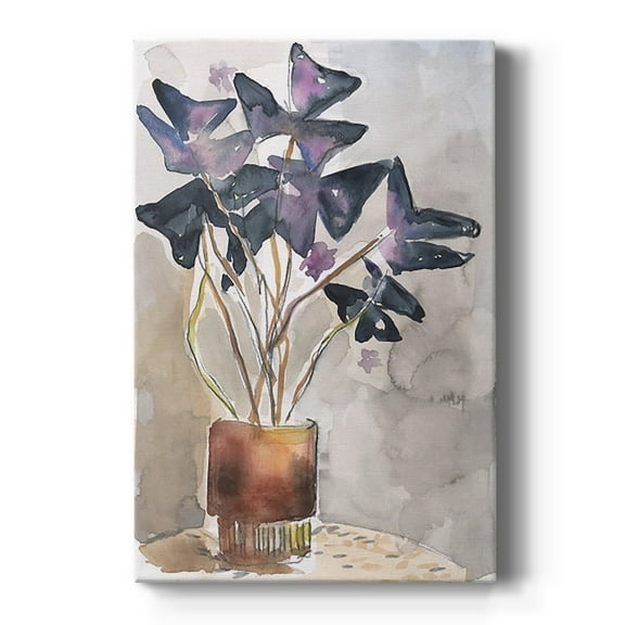 Oxalis in Vase I Premium Gallery Wrapped Canvas - Ready to Hang