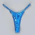 thumbnail image 3 of alcepopk Thong for Women Cotton Underwear Low Rise Panties Woman Thongs(Blue,L), 3 of 3