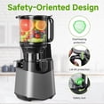 thumbnail image 6 of Cold Press Juicer, 5.8" Wide Feed Chute Juice Extractor Machine with 400W, High Juice Yield, Slow Masticating Juicer for Whole Vegetables & Fruits, Dark Grey, 6 of 6
