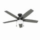thumbnail image 2 of Ventilador de Techo Hunter Anisten Negro Mate con luz LED 52 pulgadas, 2 of 5