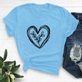 thumbnail image 2 of Diufon Hauts de la Saint-Valentin pour Femmes, Tunique Décontractée à Manches Courtes, Chandail à Col Rond, Blouse Tendance Mignonne à Imprimé Graphique, 2 of 6