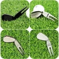 thumbnail image 3 of Outil de Divot de Golf Greens Fourche Outils de Réparation de Gazon Marqueur de Position Fournitures de Sports de Golf Extérieur Métal Accessoires de Golf Durables 1 Pce Noir, 3 of 6