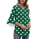 thumbnail image 4 of mfyjkho Tops De Gimnasio Para Mujer, Blusa Informal De Manga Larga Con Estampado Para Mujer, Cómoda Y Con Solapas Abotonadas, Moderna Y Cómoda. Tops De Gimnasio Para Mujer M, 4 of 7