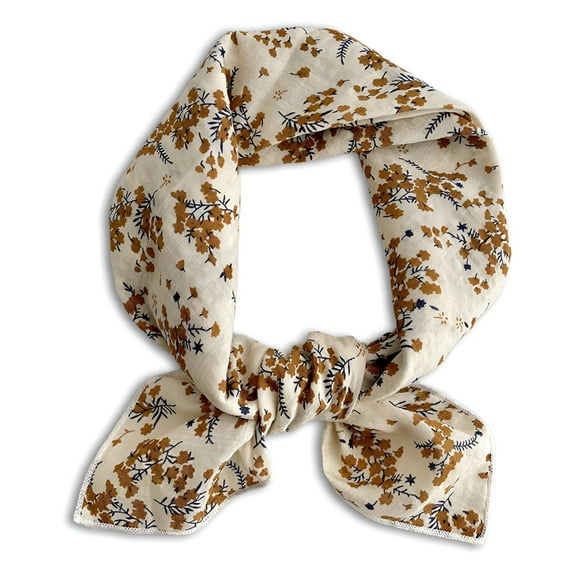 TELOLY Bandanas for Women,Decorative Scarf Yellow Bandana,Cute and Sweet Bag Scarf,Style1