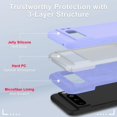 thumbnail image 3 of KOMI for Google Pixel 8 Pro Case, Silicone Phone Case with 2 Screen Protector, Soft Anti-Scratch Microfiber Lining, Full Body Shockproof Slim Cover Support Wireless Charging, Lavender Purple, 3 of 5