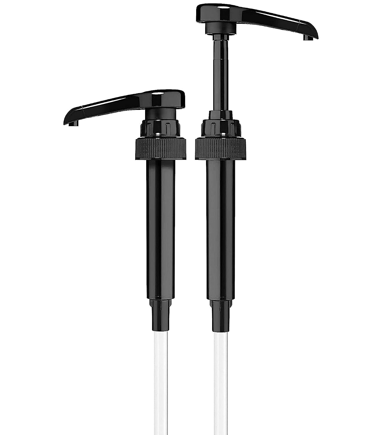 2Pack Black Little Squirt Syrup Pumps for Coffee Syrup Bottles, Fits 750ml 25.4oz Torani