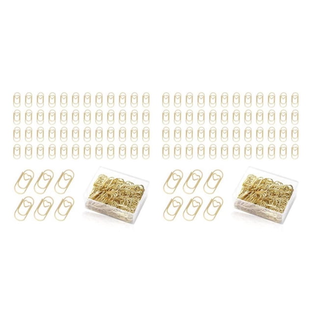 relayinert 130pack/lot Organize Papers In Style With Exquisite Heart Shaped Paper Clamps Rust-resistant 2Set