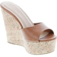 thumbnail image 7 of BAMBOO Women's Clear Band Platform Wedge Slide, 7 of 7
