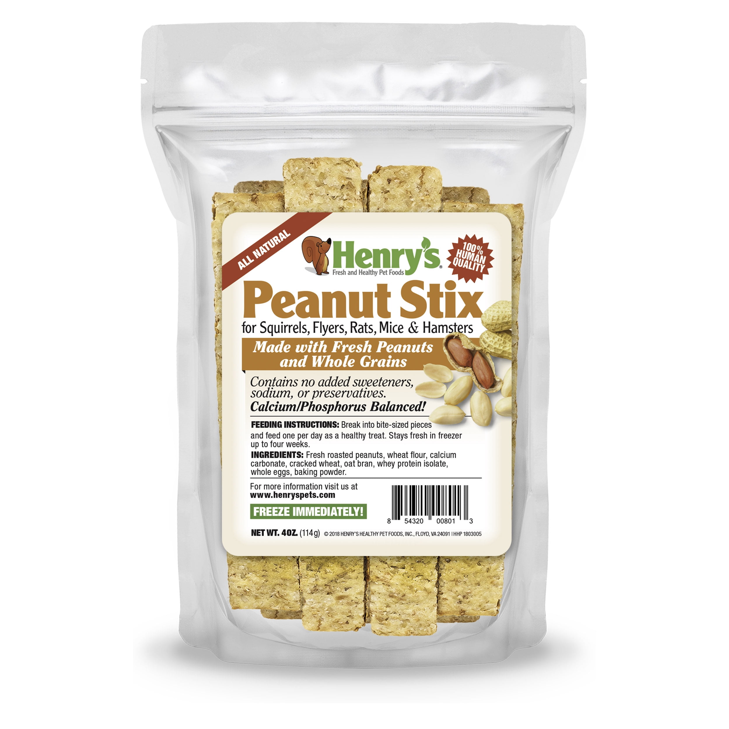 Treat for Squirrels, Hamsters, Rats & Mice, Peanut Stix by Henry's