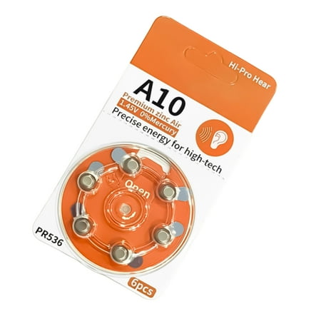 Jesscasday 6pcs A10 Button Cell Batteries For Hearing Aids Ensuring Consistent Performances And Easy Installation