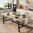 thumbnail image 4 of 70.87 Inch Dining Table for 6-8 People Modern Industrial with Wood Top & Metal Legs, 4 of 10
