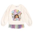 thumbnail image 2 of Gabby's Dollhouse Little Girls' 2-Piece Fleece Sweatshirt and Leggings Set Ivory Light Purple, 2 of 6