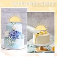 thumbnail image 6 of 1Box 8Pcs Sun Birthday Cake Toppers Acrylic Mirror Cake Insert Card Cake Decor Supplies Gold 128x120x1mm, 6 of 6