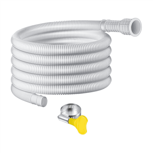 Dehumidifier Drain Hose, 13Ft Flexible Drain Hose with Cuttable Rubber Adapter and Connect Clamp, Hose Replacement