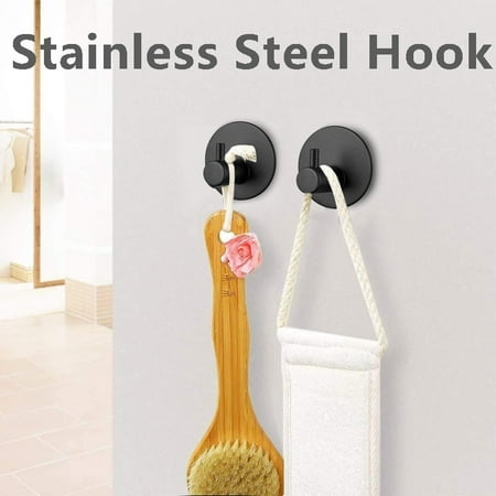 

Sunhillsgrace Bathroom Products Black Style Stainless Hole 4PCS Hook Home Steel Decoration Bathroom Products