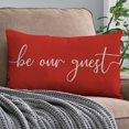 thumbnail image 4 of Farmhouse Throw Pillow Cover 12x20 Inch Be Our Guest Pillow Cover Beige Cozy Relax Decorations Lumbar Decorative Pillow Case for Home Guest Room Bedroom Essentials Couch Sofa Bed Decor, 4 of 6