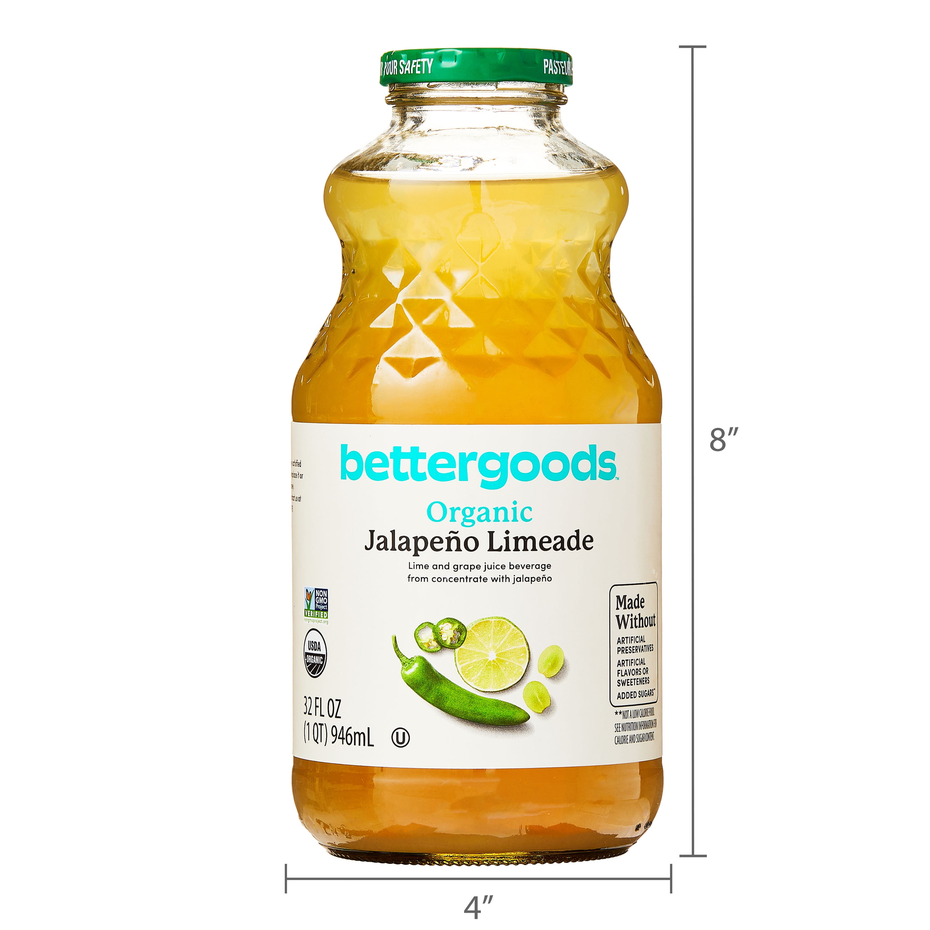 bettergoods Organic Jalapeno Limeade, 32 fl oz