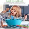 thumbnail image 4 of 7 Pieces Silicone Mixing Spoon Stirring Spoon Nonstick Heat Resistant Utensil Spoons One Piece Design Silicone Serving Baking Spoon for Kitchen, 8.3 Inch, 7 Colors, 4 of 7