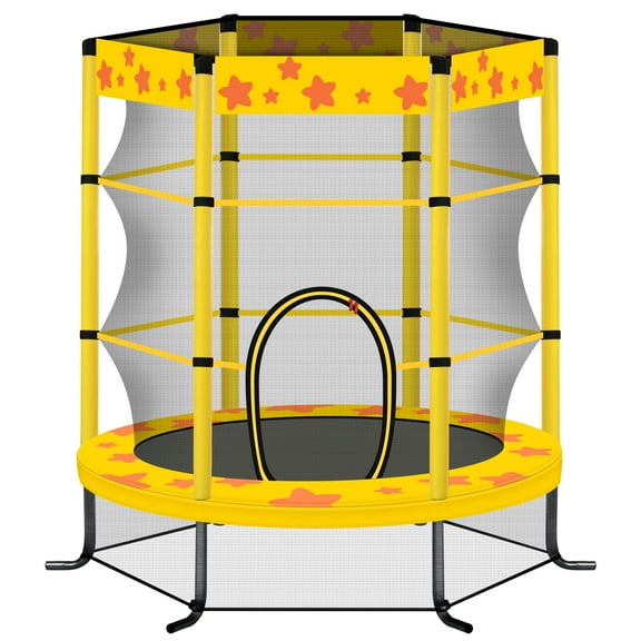 55" Toddler Trampoline for Kids, SEGMART Kids Trampoline with Enclosure Net, Indoor Outdoor Mini Small Trampoline Birthday Gifts for Boys and Girls Age 3 Months and up, Recreational Trampoline