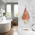 thumbnail image 2 of Yayeee 100% Cotton Hand Towels for Bathroom 16" x 28" Soft Absorbent Kitchen Towel, Orange Abstract Floral, 2 of 7
